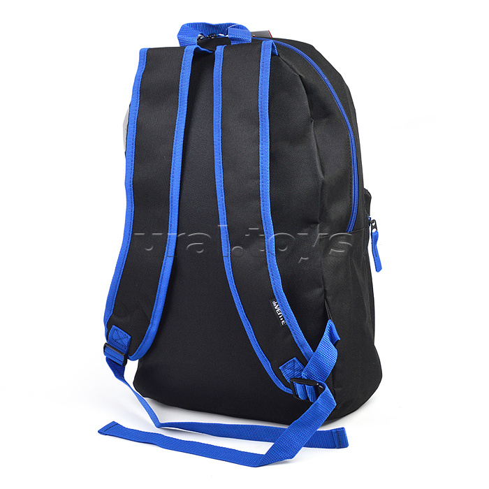 Рюкзак "Black" подростковый 40x29x17 см (14 л) 250 г, 1 отделение на молнии, 1 передний карман, черный с синим