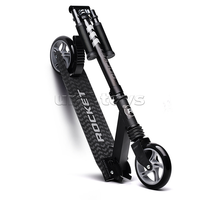 Самокат детский ROCKET, алюминиевый, колеса PU, 145 мм, черный
