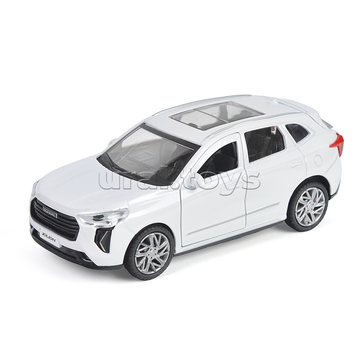 Машина металл Haval jolion 12 см, (двери, багаж, белый) в коробке