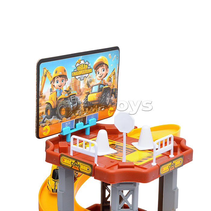 Парковка "Приключения на стройке" (82 предмета) в коробке Парковка "Приключения на стройке" (82 предмета) в коробке