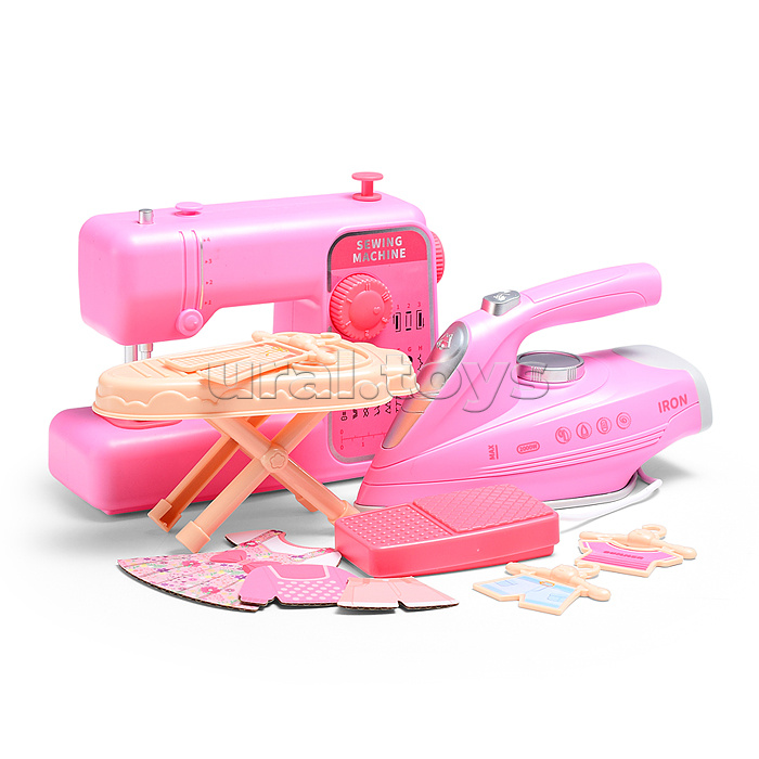 Бытовая техника " Швейная машинка с гладильной доской и утюгом" в кробке