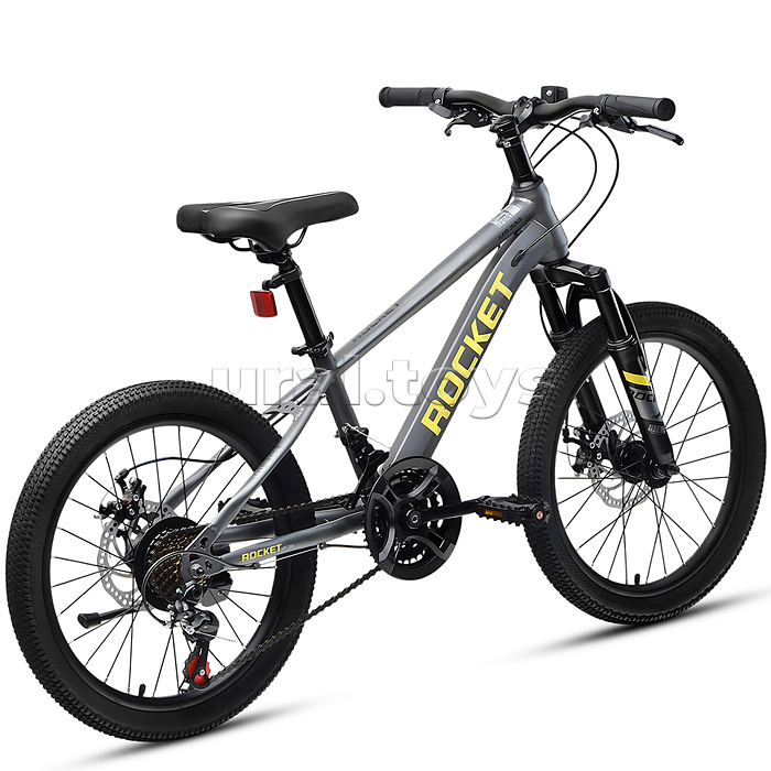 Велосипед 20" Rocket MP-200, цвет серый/желтый, размер 11"