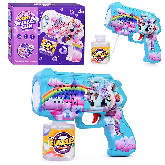 Бластер для мыльных пузырей "Пузырьковое веселье" в коробке