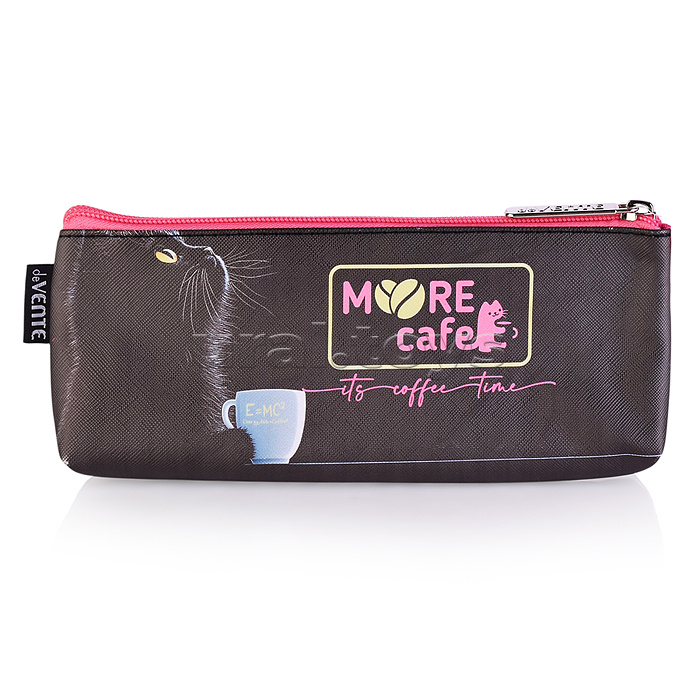 Пенал "MooreCafe" 210x80x35 мм треугольный, антивандальная искусственная кожа с тиснением до -40C, отделение на молнии сверху, треугольный для 45 предметов, полноцветная печать