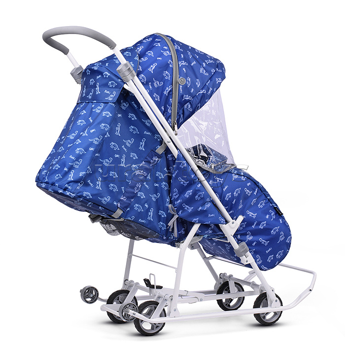 Коляска комбинированная "Наши детки 3-1К" (принт с динозавриками)
