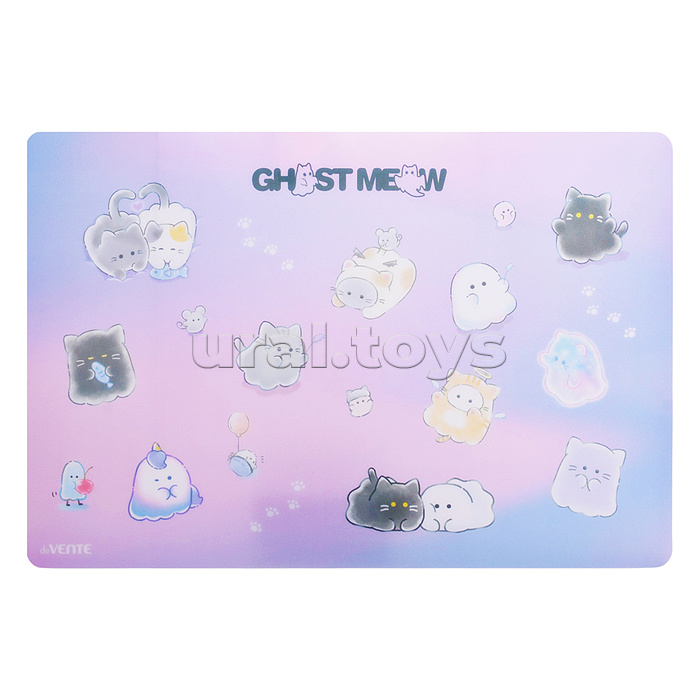 Накладка на стол "Little Rabbit"  43x29 см, пластиковая 600 мкм, матовая полупрозрачная, с искрящейся фактурой, с цветным рисунком, индивидуальная упаковка