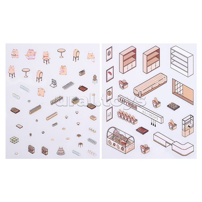 Набор наклеек "Кафе для капибар"