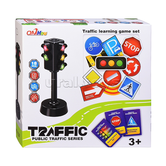 Игровой набор "Дорожные знаки" в коробке Игровой набор "Дорожные знаки" в коробке