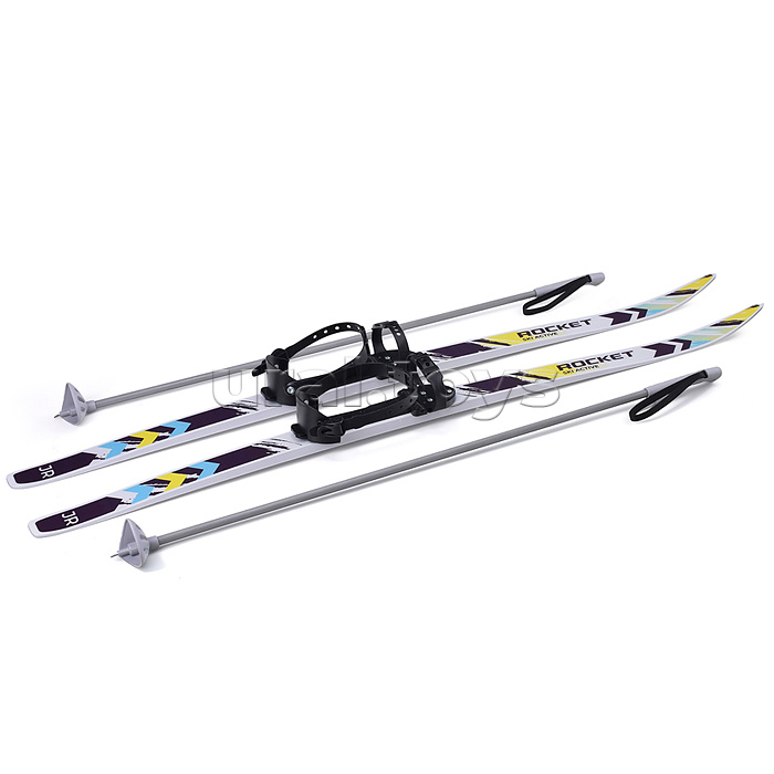 Комплект лыжный подростковый ROCKET SKI AKTIV, лыжи 120 см, палки 95 см