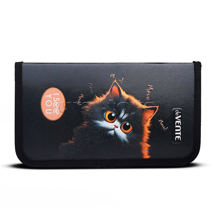 Пенал "I See You" 205x120 мм, одностворчатый прямоугольный, на молнии, картон с конгревным тиснением