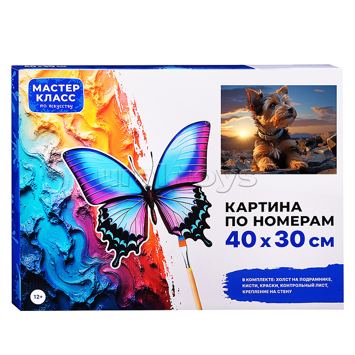 Набор для рисования "Картина по номерам 30х40 см. Йоркширский терьер"