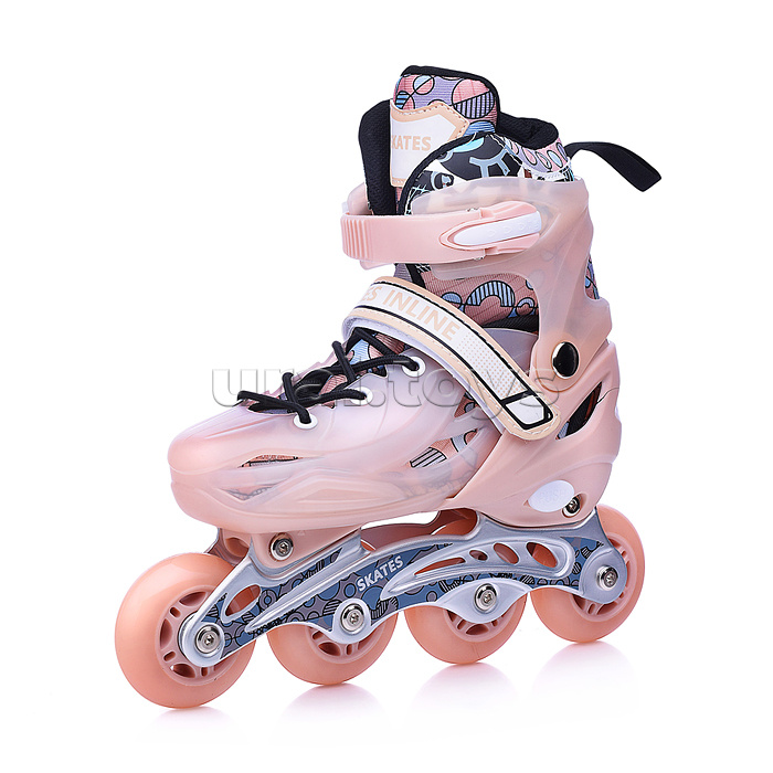 Ролики детские (размер M) бежевый, в сумке