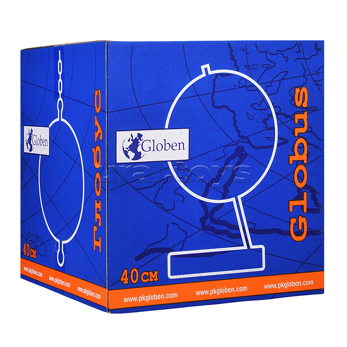 Глобус Земли политический 400мм с подсветкой от сети Классик Евро