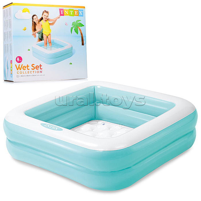 Бассейн надувной детский,86 х 86 х 25 см, 57100NP INTEX
