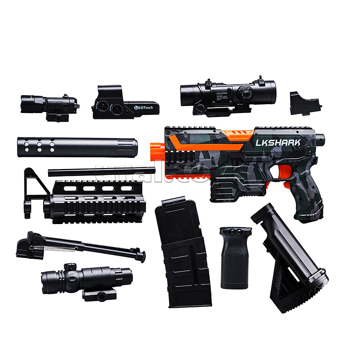 Автомат "Шорох" с мягкими пулями и мишенью, в коробке