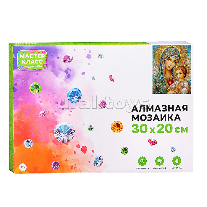 Мозаика алмазная "Икона Божией Матери" 20*30см.