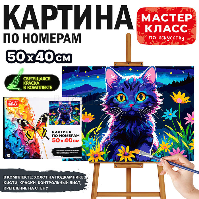 Набор для рисования по номерам "Волшебный котенок"