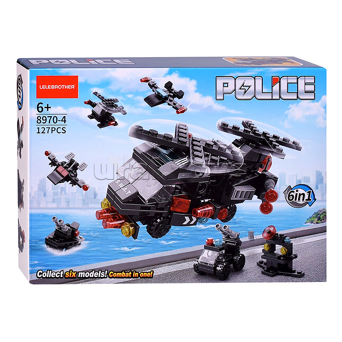 Конструктор "Вертолет" (127 дет.) в коробке