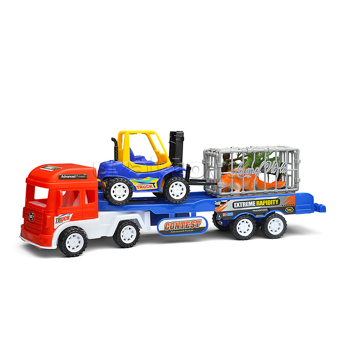 Автовоз "Мастер на все колёса" с погрузчиком, под колпаком