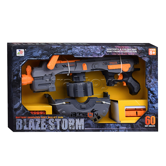 Бластер "Blaze storm №2" на батарейках, в коробке