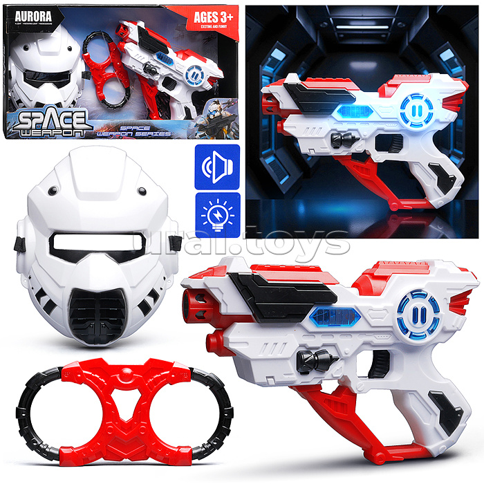 Набор оружия "Космический агент" (свет, звук) на батарейках, в коробке
