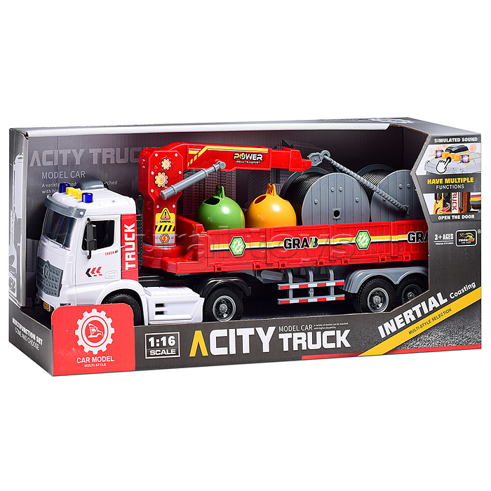 Машина "АвтоСила" на батарейках, в коробке