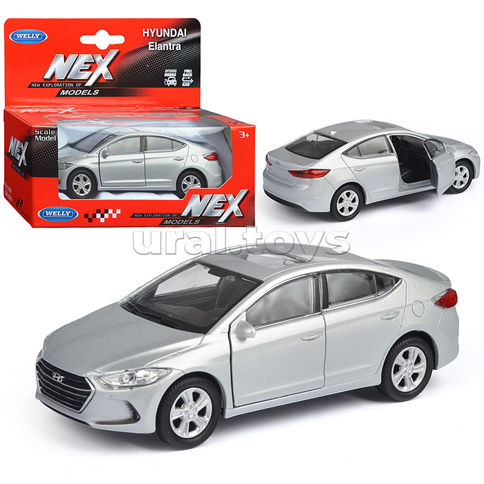 Машинка 1:38 Hyundai Elantra, пруж. мех., цвет в асс.