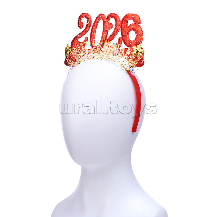 Ободок карнавальный "2026" в пакете Ободок карнавальный "2026" в пакете