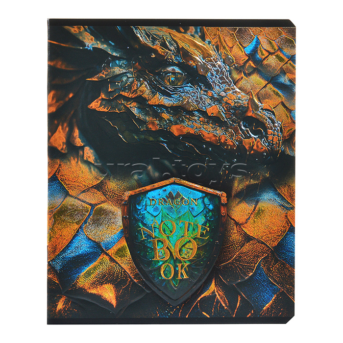 Тетрадь 48л. клетка, А5 "Король Драконов" скрепка