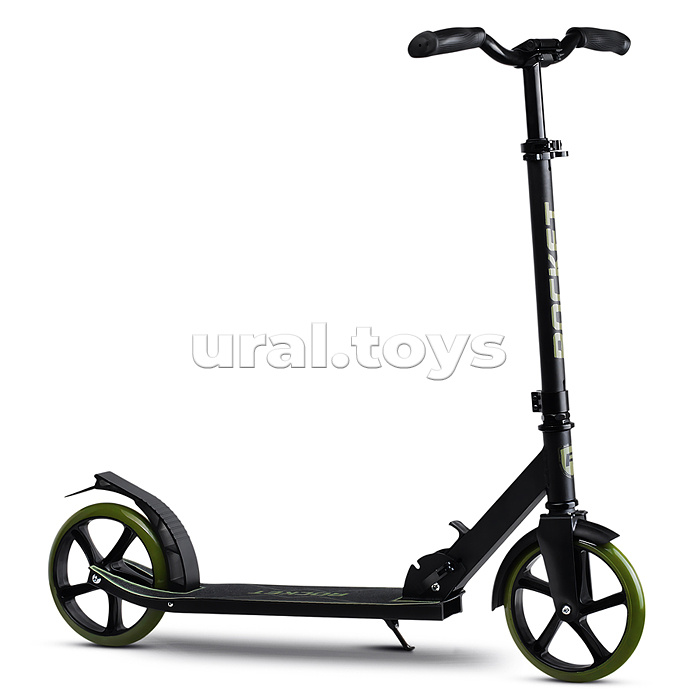 Самокат ROCKET, колеса PU 200 мм, ABEC 7, зеленый