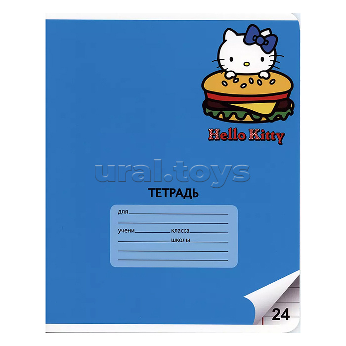 Тетрадь 24л. линейка "Hello Kitty" формат А5, с полями