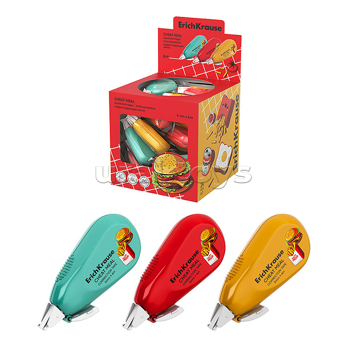 Корректирующая лента EasyMask Flip Cheat Meal, 5мм х 6м, ассорти (в дисплее по 24 шт.)