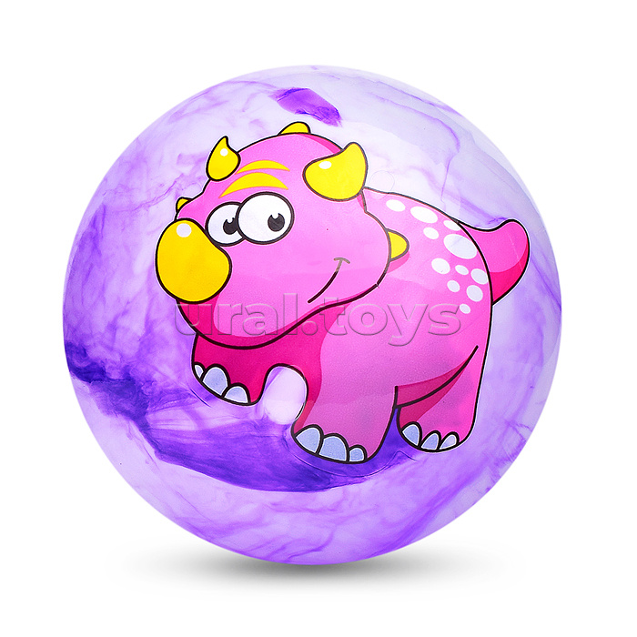 Мяч надувной PVC "Динозаврик-3" 22,5 см., 60 гр. (цвет микс)