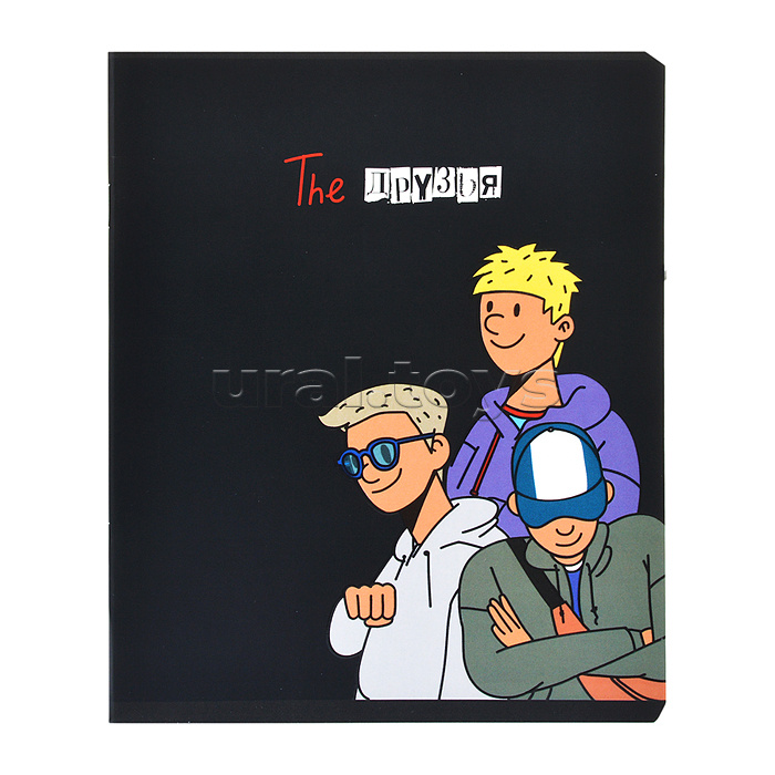 Тетрадь 48л. клетка, А5 "Друзья" скрепка