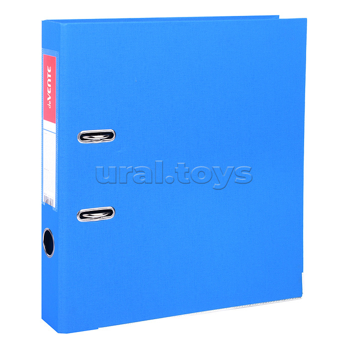 Папка с арочным механизмом A4 50 мм PP двусторонний разобранная, металлическая окантовка, запечатка форзаца, наварной карман с этикеткой, голубая