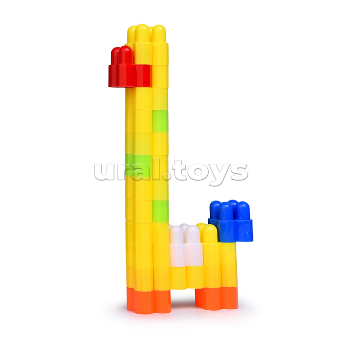 Конструктор "Веселая тележка" цвет синий (320 дет.)