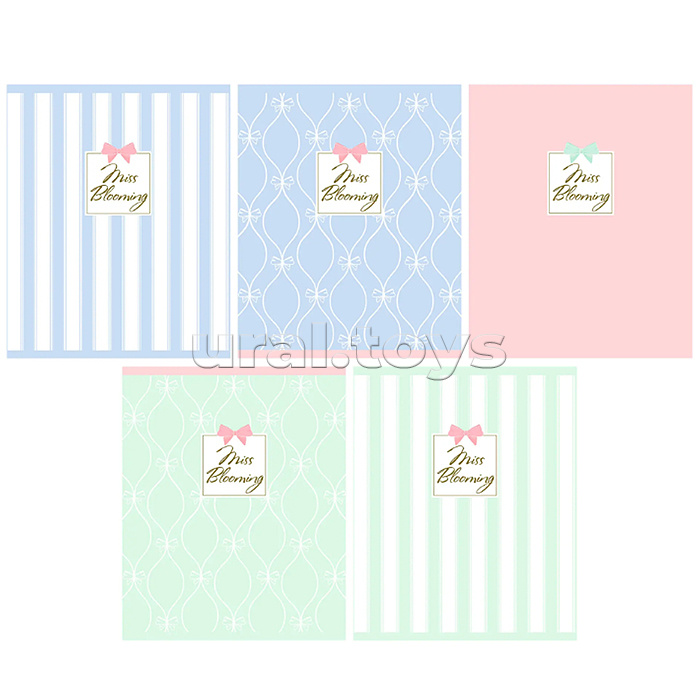 Тетрадь 48л. клетка "Miss Blooming" А5 скрепка