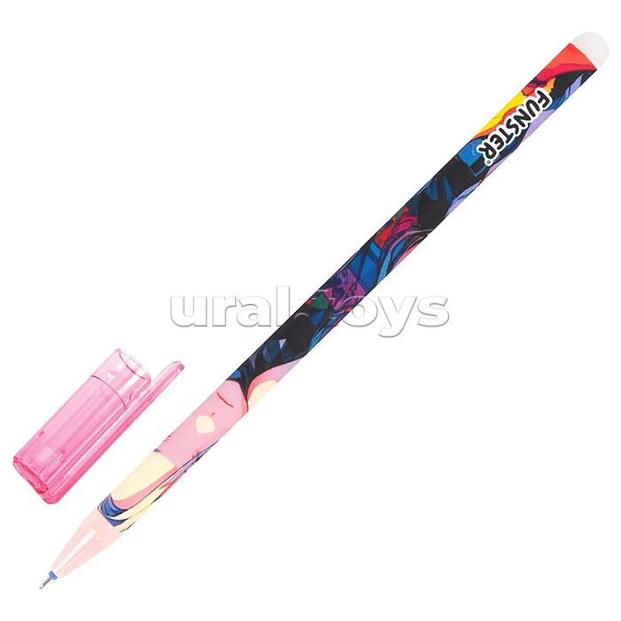 Ручка стираемая гелевая с принтом "Funster" "Anime", синяя, корпус ассорти, игольчатый наконечник 0,5 мм, линия 0,35 мм