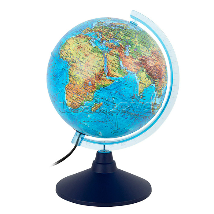 Интерактивный глобус Земли физико-политический 210мм с подсветкой