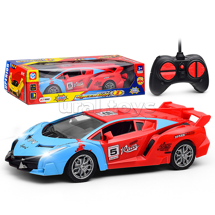 Машина "Яркий заезд" р/у, 27 MHz, в коробке