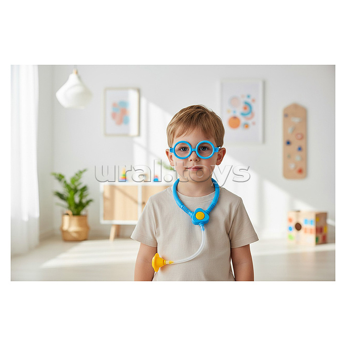 Набор доктора в пакете голубой