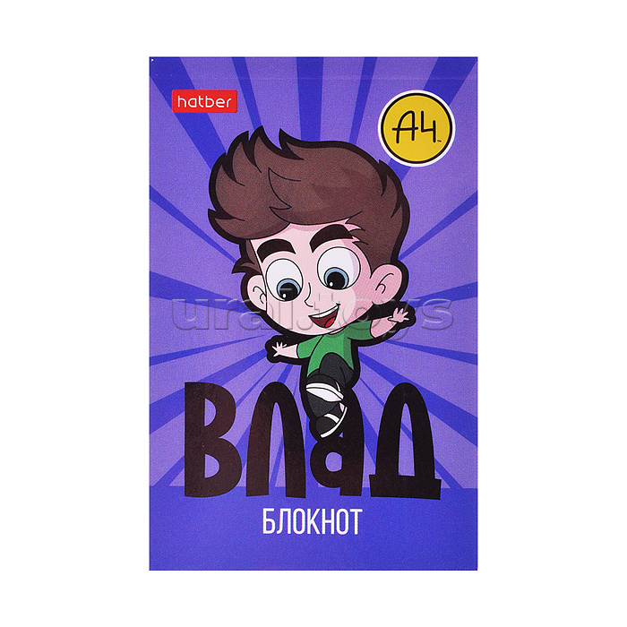 Блокнот А7 48л клетка "Влад А4" в Дисплее  52 шт