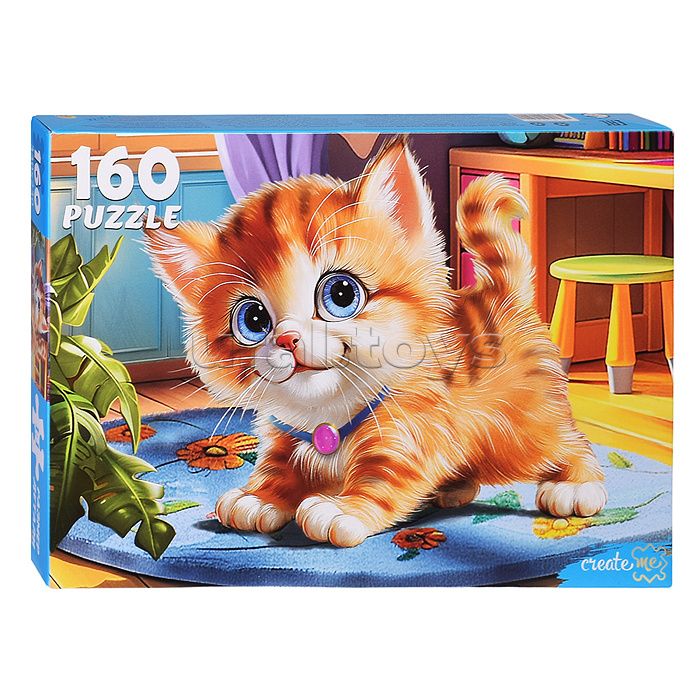 Пазлы 160 "Милый рыжий котёнок"