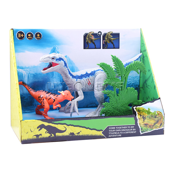 Набор динозавров "Эра динозавров" на батарейках, в коробке