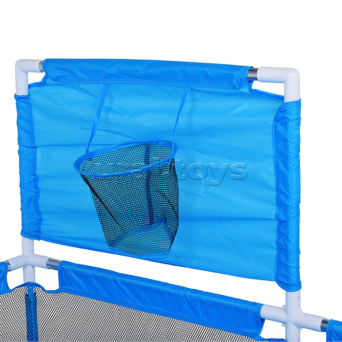 Манеж детский квадратный с баскетбольным кольцом (128*128*65) цвет синий