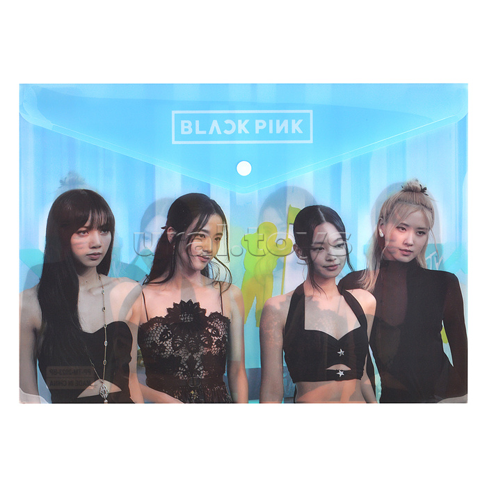 Папка конверт  на кнопке  Girls Band, 26 х 36 см,, пластиковая, плотность 180 мкм, 4 дизайна в ас