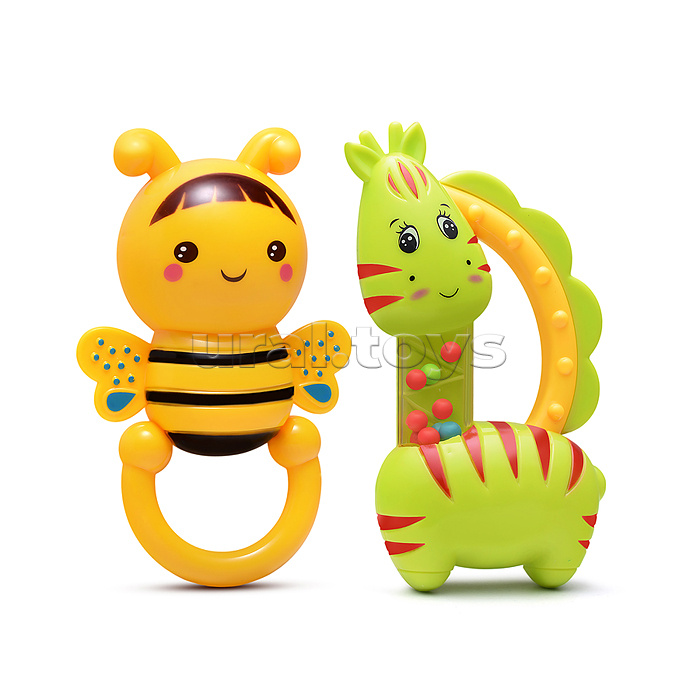 Набор погремушек "Пчеленок с жирафиком" в пакете
