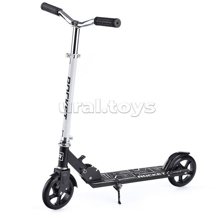 Самокат 2-х колесный ROCKET,колеса PU/ 145 мм,ABEC 7, белый