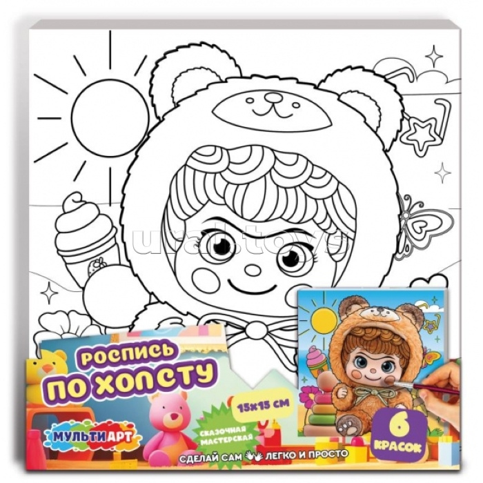 Холст для росписи 15*15 см "Вакуку"
