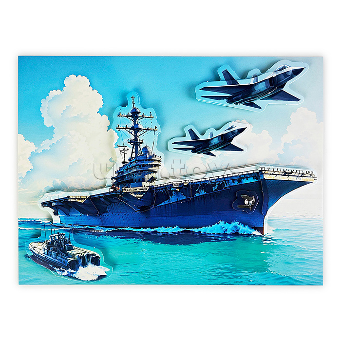 3Д аппликация. Танк. Истребитель. Авианосец